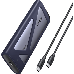 Ugreen UGreen CM777 M.2 NVMe/SATA SSD Enclosure (20Gbps) – Silver (CM777-25665) – product image