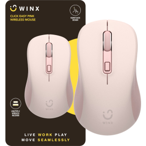 WINX WINX CLICK Easy 1600DPI 2.4GHz Wireless Mouse - Pink (WX-KB110) – product image