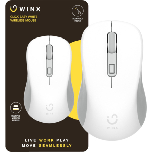 WINX WINX CLICK Easy 1600DPI 2.4GHz Wireless Mouse - White (WX-KB109) – product image
