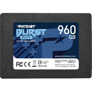 Patriot Burst Elite 960GB 2.5" SATA III SSD (PBE960GS25SSDR) – product image