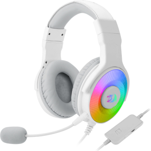 REDRAGON Over-Ear PANDORA USB (Power Only)|Aux (Mic and Headset) RGB Gaming Headset - White (RD-H350W-RGB-1) – product image