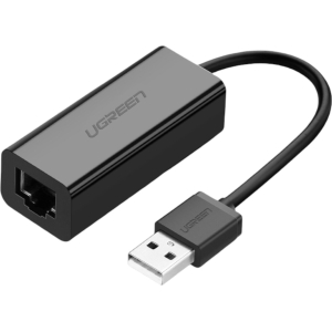 UGREEN CR110 Ethernet Adapter | USB 2.0 to RJ45 - Black (CR110-20254) – product image