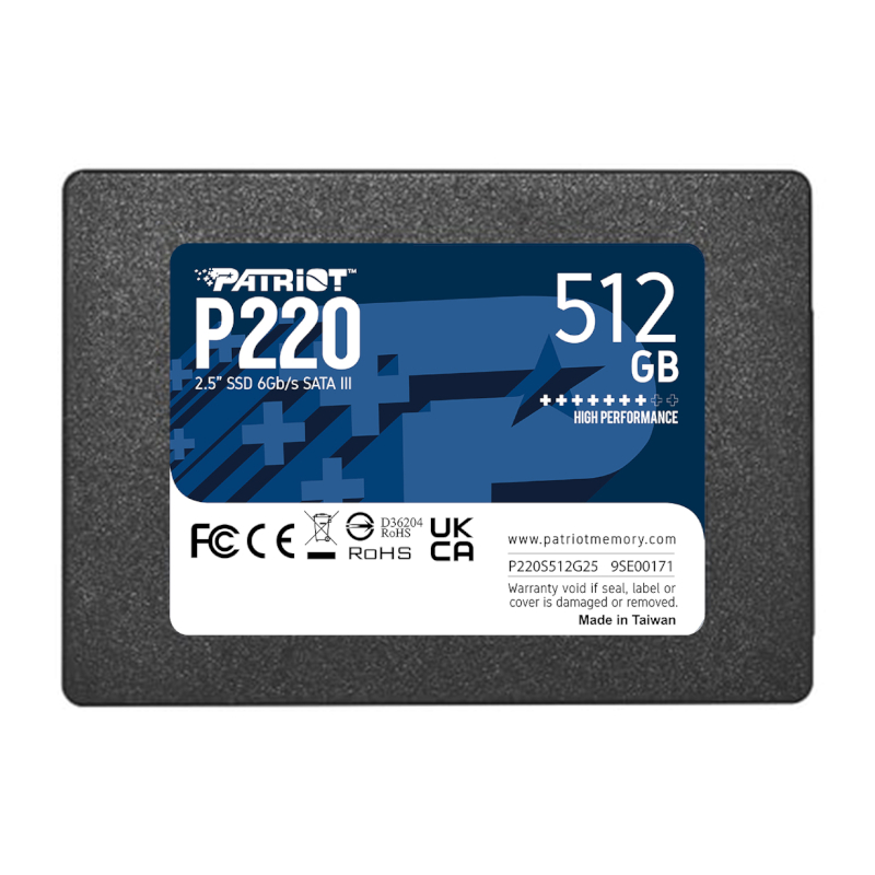 Patriot P220 512GB 2.5" SSD (P220S512G25) – product image