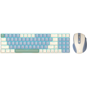 Redragon BS8772 Wireless Keyboard and Mouse Combo - Cream/Blue (RD-BS-8772CB) – product image
