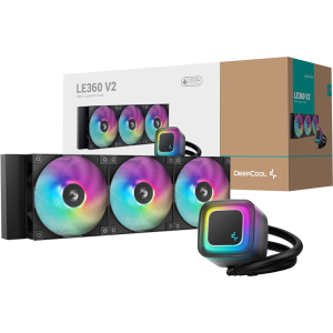 DeepCool LE360 V2 ARGB 360mm AIO Liquid Cooler - Black (R-LE360-BKAMMC-G-2) – product image