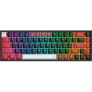 REDRAGON Castor Pro 68Key Wireless Red|Black|White KeyCap Bluetooth RGB Red Switch - Black|Red (RD-K631RGB-PRO-BRW) – product image