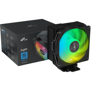 FSP NP5-BA 120mm PWM ARGB CPU Air Cooler – Black (NP5-BA) – product image