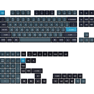 Keychron Double Shot KSA PBT Keycap Set - Dark Grey/Grey/Blue (PBT-45) – product image