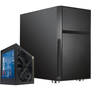 PCBuilder Black Box Micro-ATX Chassis + 300W PSU (PCB-CH-BLACKBOX) – product image