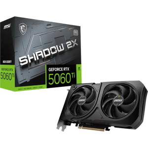 MSI GeForce RTX 5060 Ti SHADOW 2X OC PLUS 128-bit GDDR7 8GB Graphics Card (RTX5060TISHADOW2XOCPLU) – product image