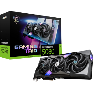 MSI GeForce RTX 5080 GAMING TRIO OC 16G Graphics Card (RTX5080GAMINGTRIOOC16GB) – product image
