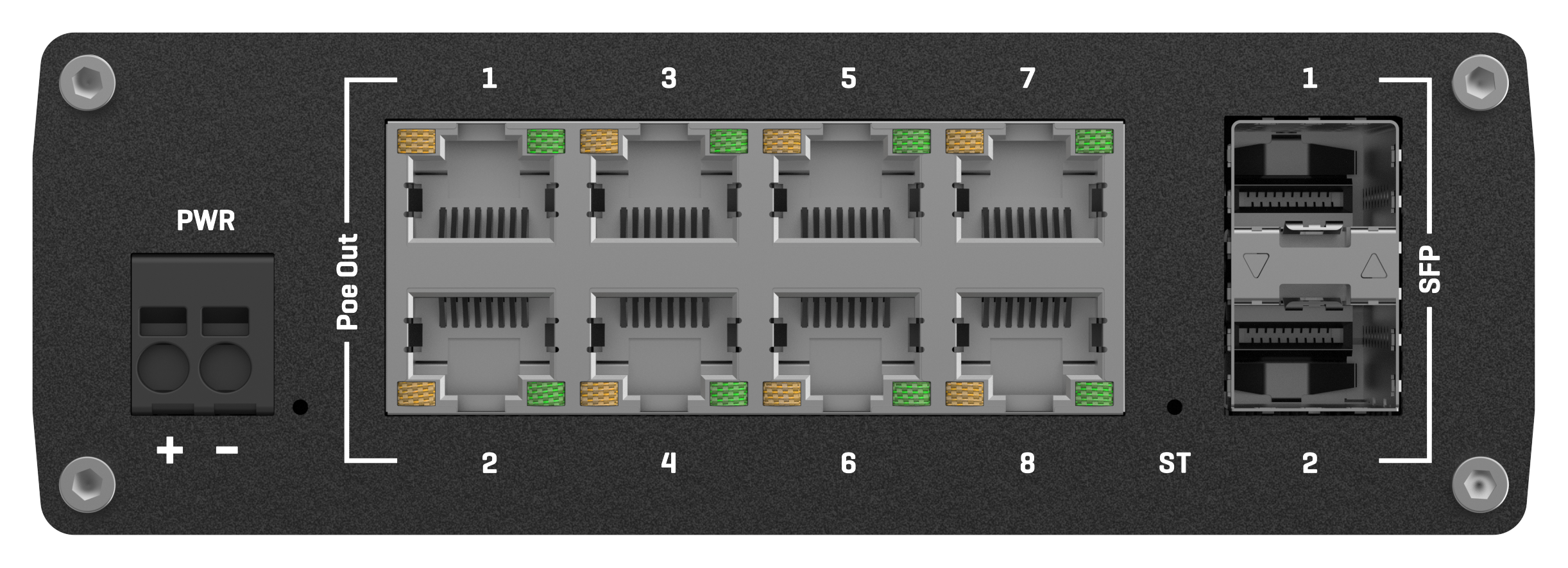 TELTONIKA 8-PORT INDUSTRIAL MANAGED POE+ SWITCH | TSW202 - Image 2