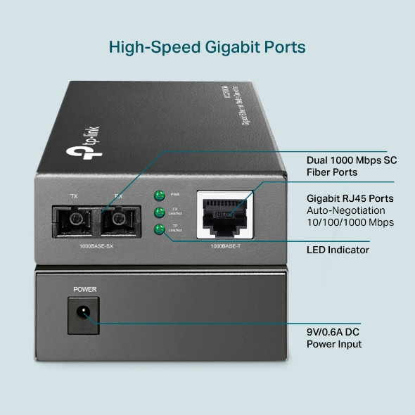 TP-LINK MULTI-MODE SC FIBER CONVERTER - Image 2