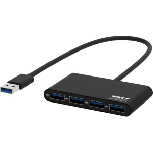 Port USB3.0 to 4 x USB3.0 5Gbps 4 Port Hub - Black (900121) – product image