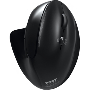 Port Connect Wireless Rechargeable Ergonoc Mouse Bluetooth- Black (900706-BT) – product image