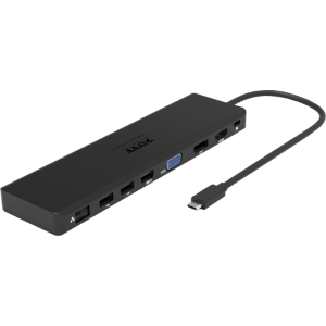 Port USB Type-C 1 x USB3.1|2 x USB 3.0|2 x USB 2.0|1 xHDMI-DP-VGA| Micro+SD Card Reader|1 x Mini DP|1 x RJ45|1 x Audio-Microphone| PD 100W -Black (901906-W) – product image