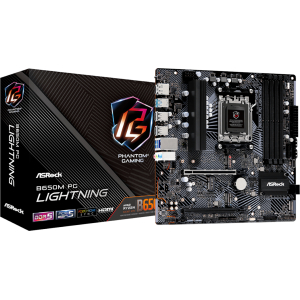 ASRock B650M PG Lightning AMD AM5 Micro ATX Motherboard (B650M PG LIGHTNING) – product image