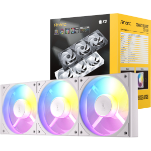 Antec Connect 120 Reverse ARGB PWM Fan 3 Pack – White (C120R ARGB 3PK WH) – product image