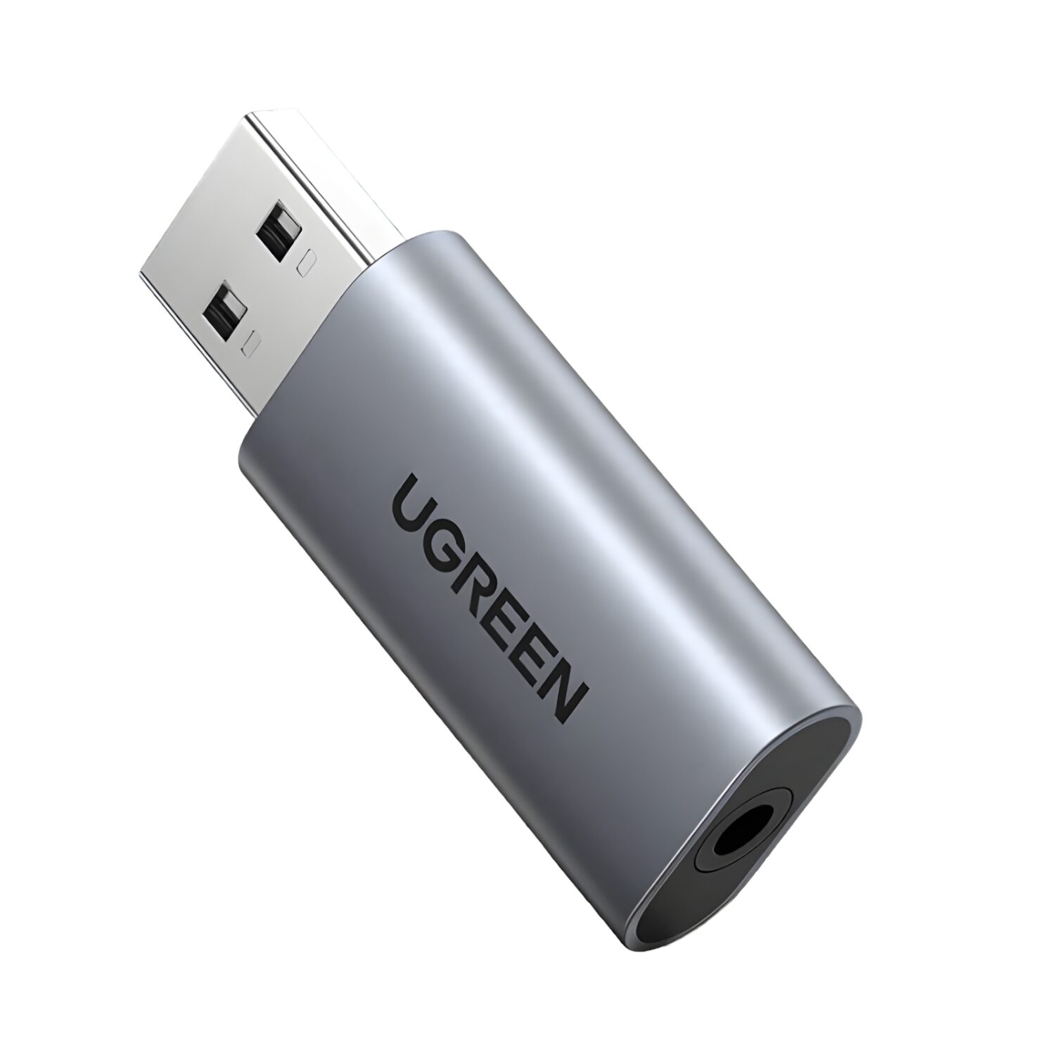 UGREEN CM383-80864 USB-A to 3.5mm Audio Jack External Sound Adapter - Silver (CM383-80864) – product image