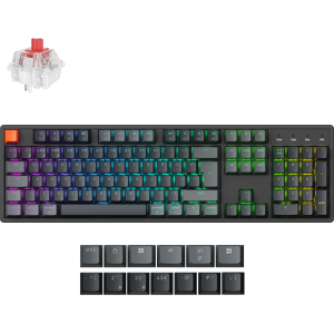 Keychron K10 QMK Full-size RGB Wireless Custom Mechanical Keyboard V.2 (Super RED Switch) – Black (K10X-H1) – product image