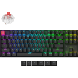 Keychron K8 QMK 80% TKL Wireless Mechanical Keyboard V2 Red Switches - Black (K8X-H1) – product image