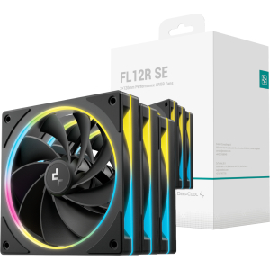 DeepCool FL12R SE 3-in-1 ARGB 120mm PWM 3 Fan Pack - Black (R-FL12RSE-BKAPN3-G) – product image