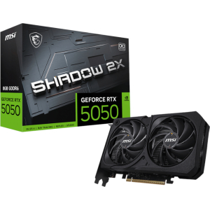 MSI Nvidia GeForce RTX 5050 Shadow 2X OC 8GB Graphics Card (RTX5050SHADOW2XOC8G) – product image