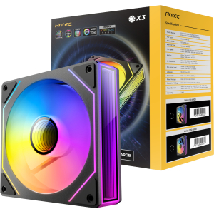 Antec VISION PWM 120mm ARGB Infinity Mirror Case Fan 3 Pack Black (VISION 120 3PK) – product image