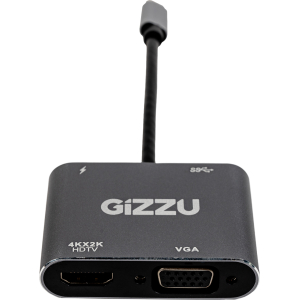 Gizzu 4-in-1 Type-C to HDMI/VGA/USB3.0 Hub (GAPCHVUPD) – product image