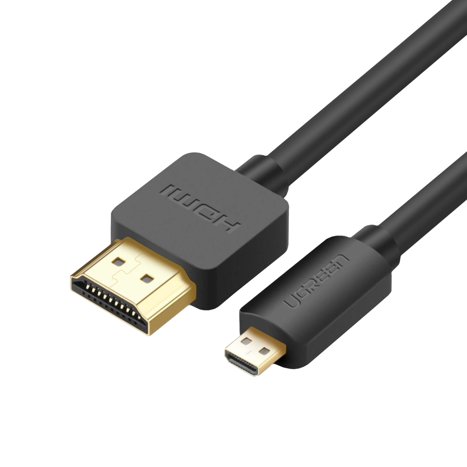 UGREEN HD127 Micro HDMI to HDMI 2.0 Cable 1.5M - Black (HD127-30102) – product image