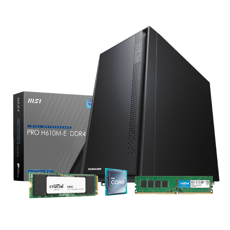 PCBuilder Intel i5-12400 HOME MASTER Windows 11 Desktop PC (PCB_HOME_I516G) – product image