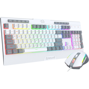 Redragon S151 Wired RGB Gaming Keyboard and Mouse Combo - White and Grey (RD-S151W) – product image
