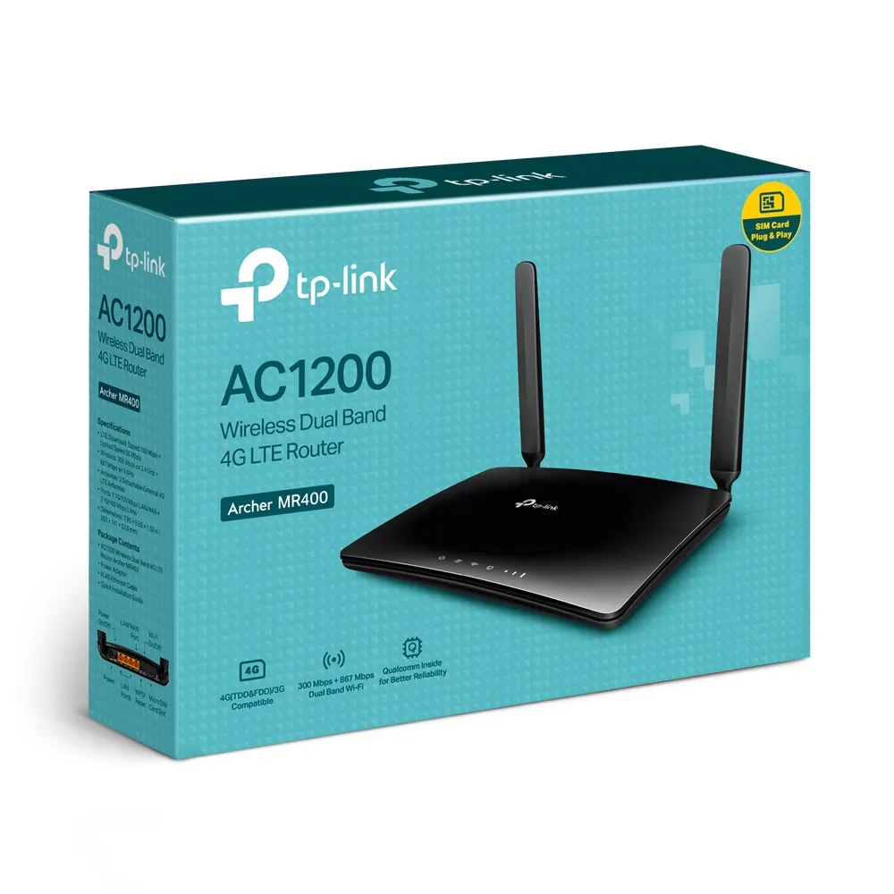 TP-LINK ARCHER AC1200 WIRELESS DUAL BAND 4G LTE ROUTER | MR400 - Image 4