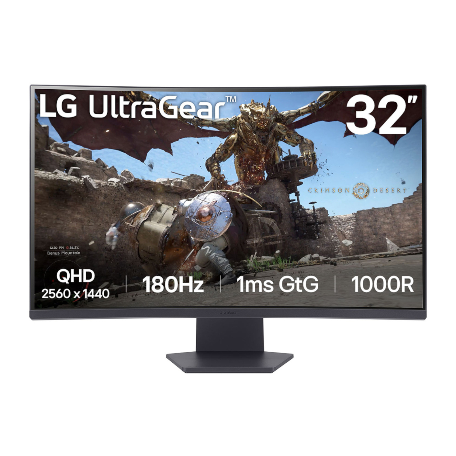 LG UltraGear 32" QHD VA Curved Gaming 180Hz 1ms (32GS60QC-B.AFBQ) – product image