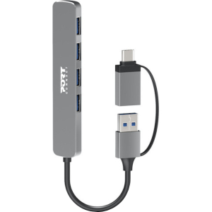 Port Connect USB Type-C to 4-port USB-A 3.0 Hub (900161) – product image