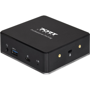 Port USB Type-C to 1 x RJ45|2 x USB3.1 Gen1|2 x HDMI|1 x Type-C|1 x USB3.1 Gen1 | Apple Charging 2.4A|1 x Aux Dock - Black (901908) – product image
