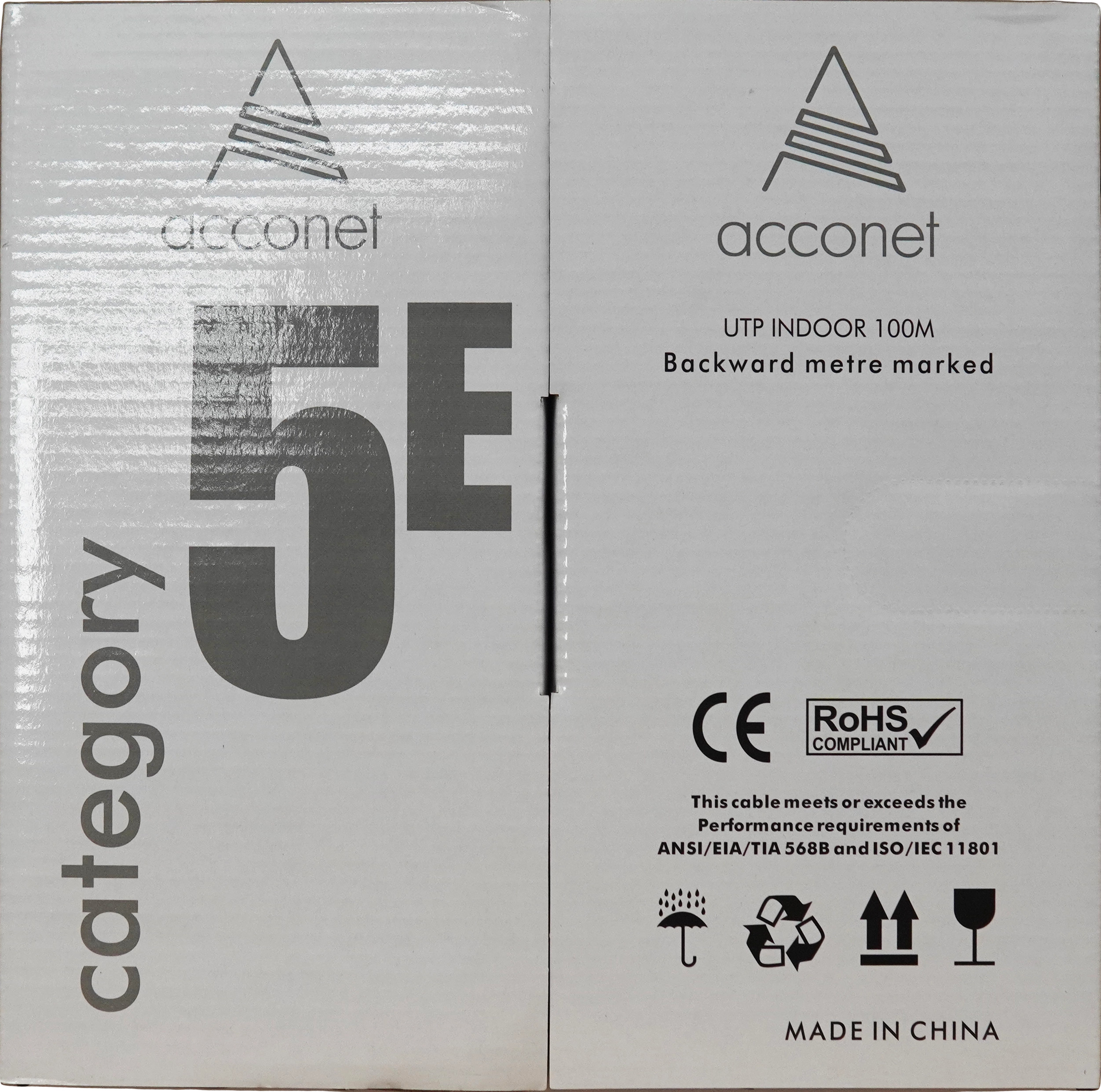 ACCONET CAT5E INDOOR ETHERNET CABLE 100M WHITE CCA UTP PULL BOX | CAT5-100 - Image 3