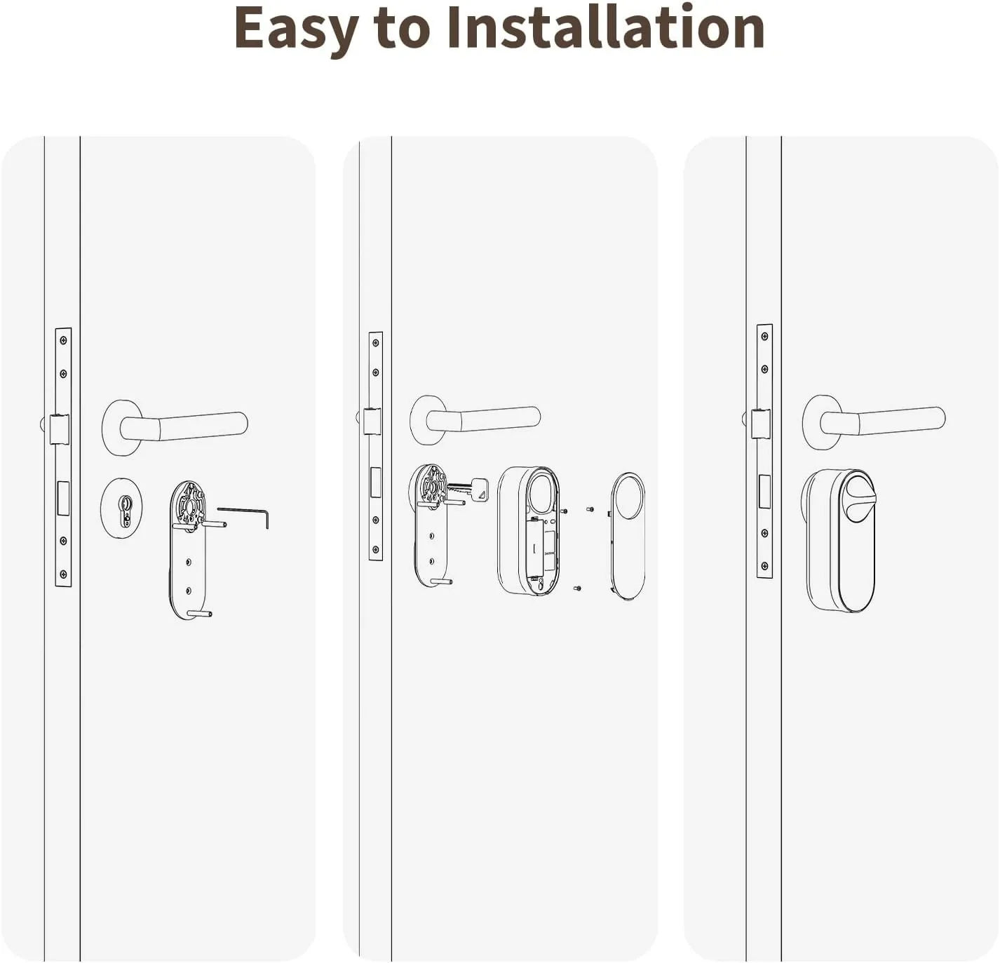 AQARA U200 LITE MATTER RETROFIT SMART LOCK KIT | EL-D03D-BLACK - Image 5