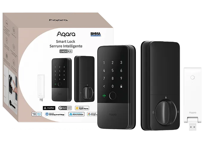 AQARA U400 SMART DOOR LOCK BLACK | DL-D06D - Image 2