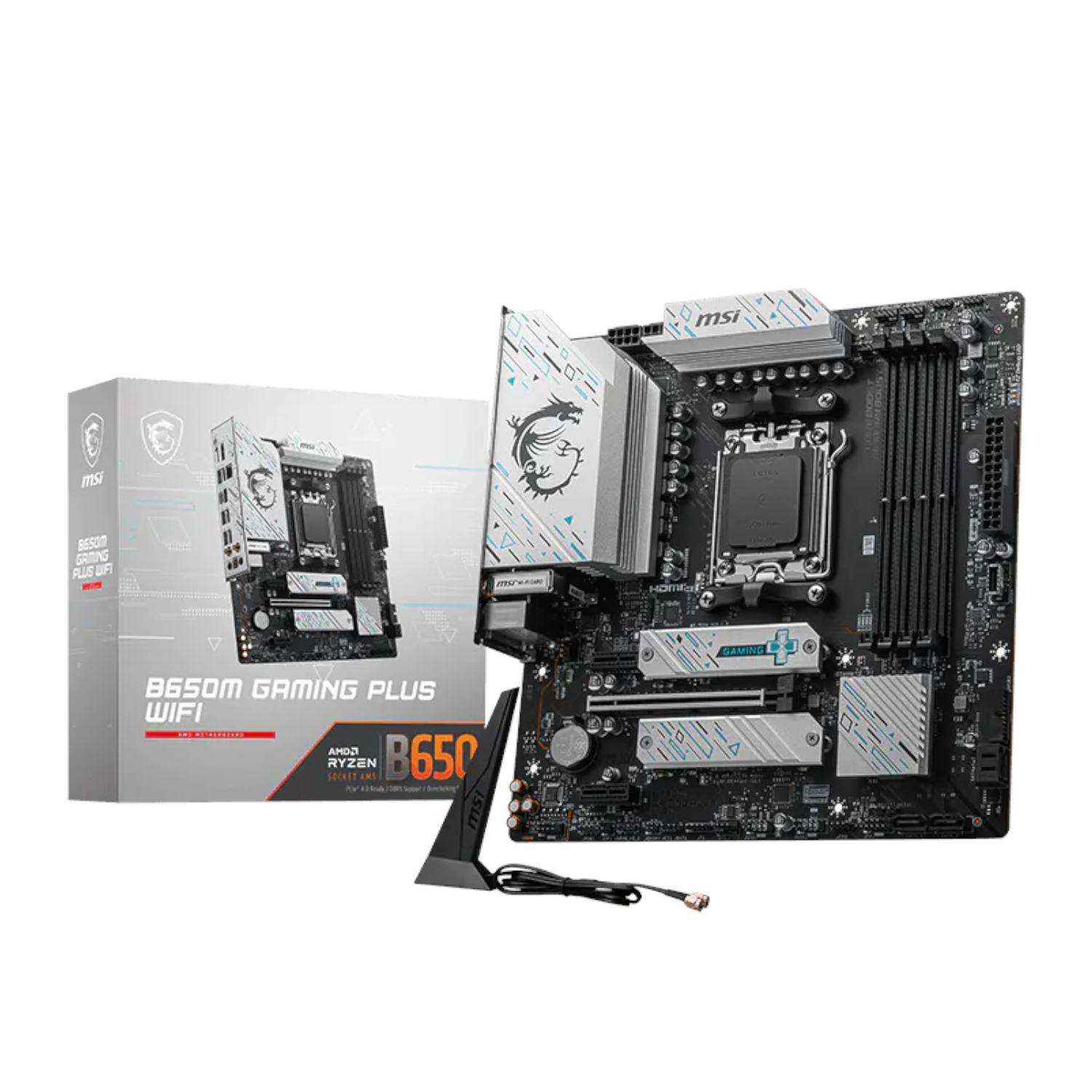 MSI B650M Gaming Plus WiFi AM5 M-ATX Gaming Motherboard (B650MGAMINGPLUSWIFI) – product image