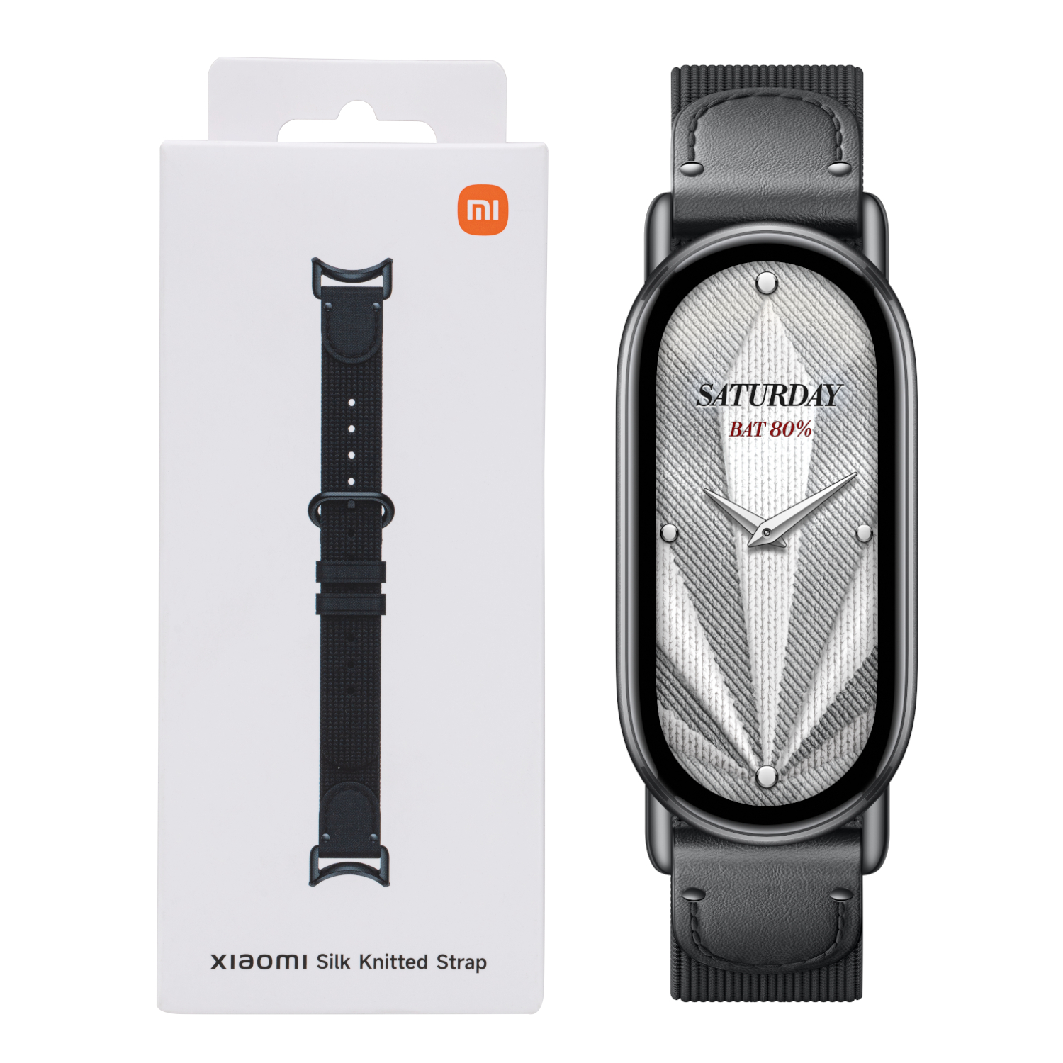 Xiaomi Smart Band 10 Knitted Silk Strap - Ebony Black (BHR07Y9GL) – product image