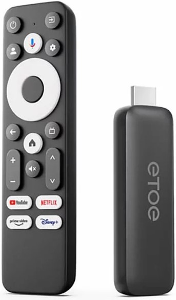 T2GTV | ETOE T2 Certified 4K UHD Google Android Smart TV Stick - product image