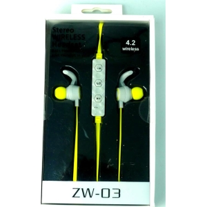 ZW-03-YLW | Geeko Wireless Bluetooth Earphones Yellow - product image
