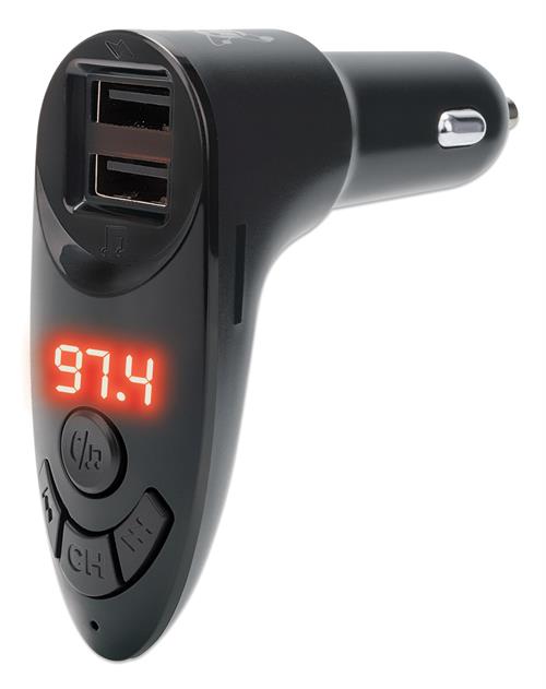 102315 | Manhattan Bluetooth FM Transmitter with Dual USB Ports - product image