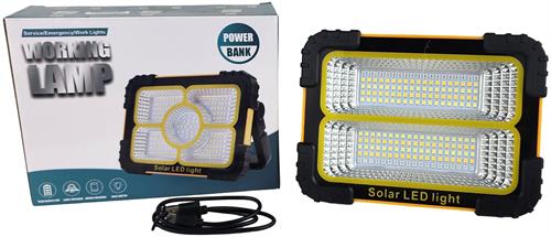 SOLED883ORN | Solarix Orange Solar 30W Portable Rechargeable LED Light - product image