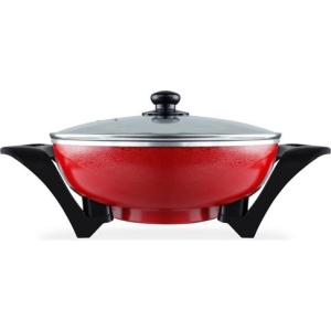 27607A | Mellerware 1500w Aluminium Red Electric Bangkok Wok - product image