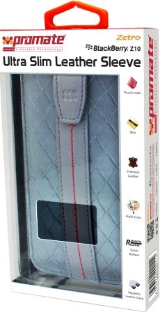 3959144000117 | Promate Blue Zetro BlackBerry Z10 Ultra Slim Leather Cover - product image