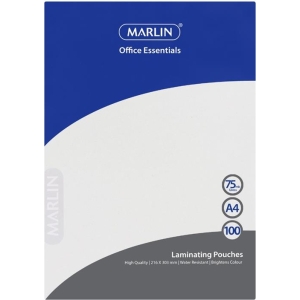 6009699519729 | Marlin Office Essentials Laminating Pouches A4 100's 75mic - product image