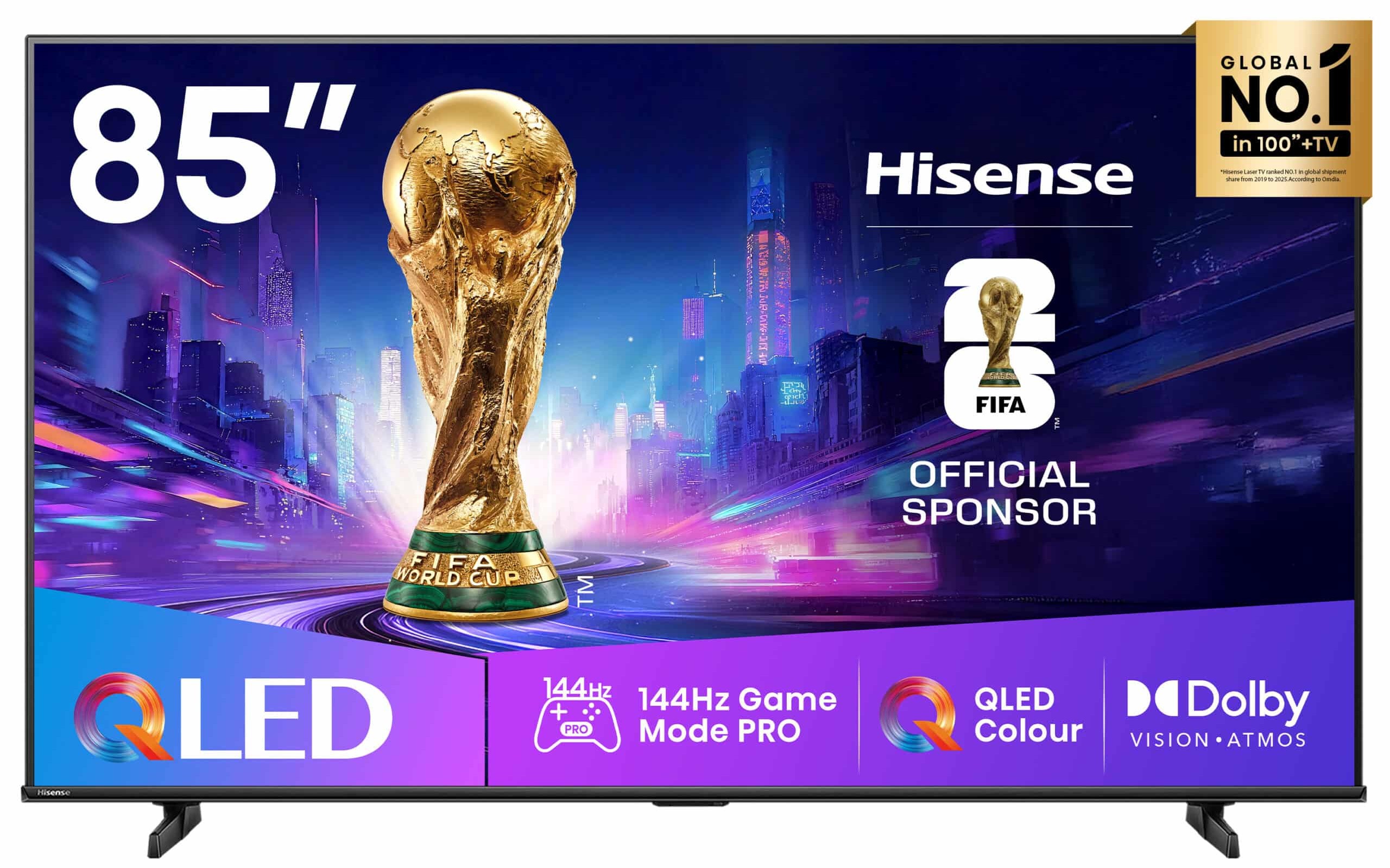 85Q7Q | Hisense 85 Inch QLED 144Hz Gaming Smart TV - product image