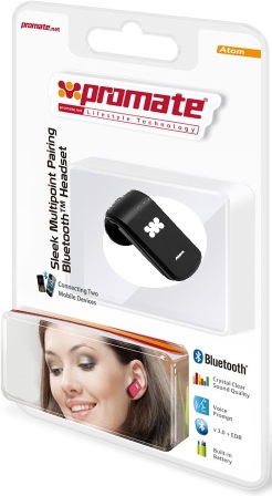 5161815120156 | PROMATE ATOM.BLACK MULTIFUNCTION BLUETOO - product image